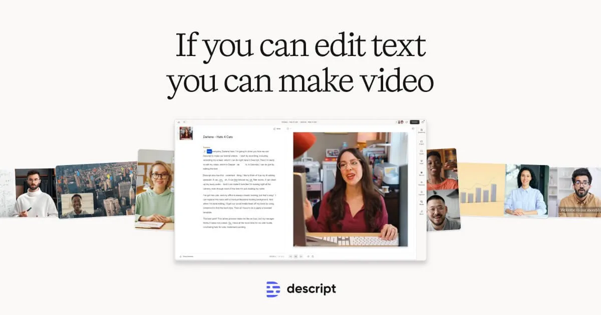 Descript interface preview